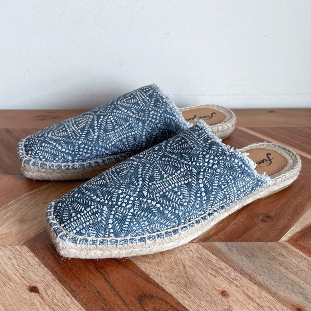 Free People Seaside Espadrille Blue Denim